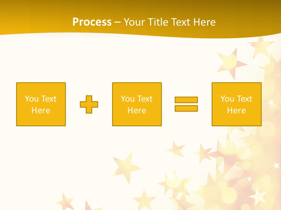 A Yellow And White Background With Stars PowerPoint Template