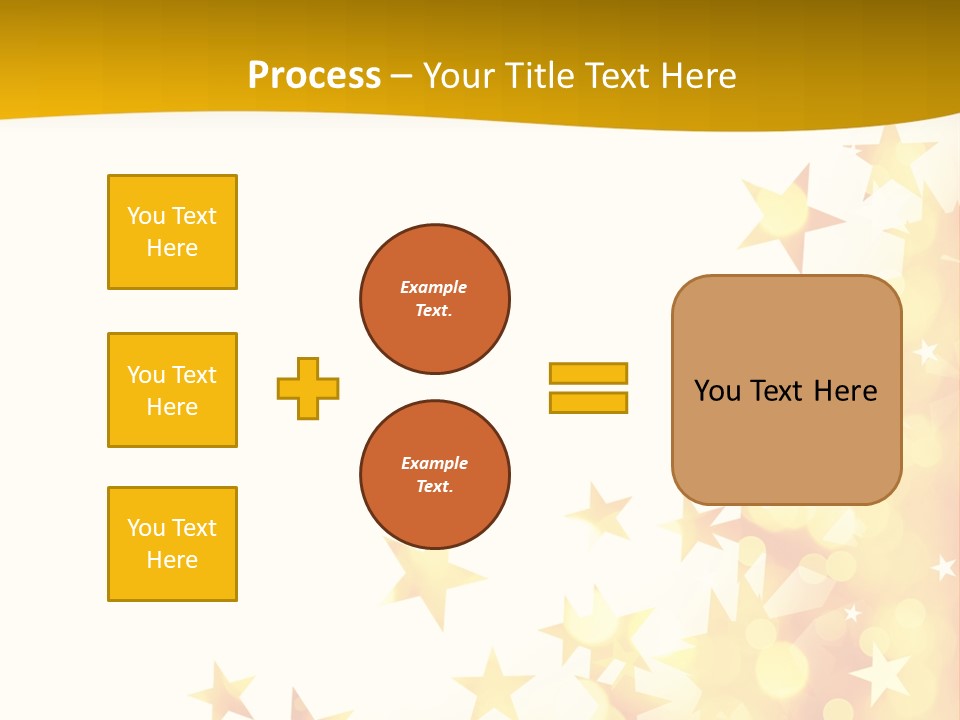 A Yellow And White Background With Stars PowerPoint Template