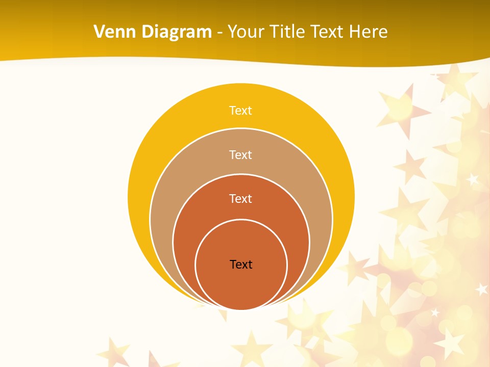 A Yellow And White Background With Stars PowerPoint Template