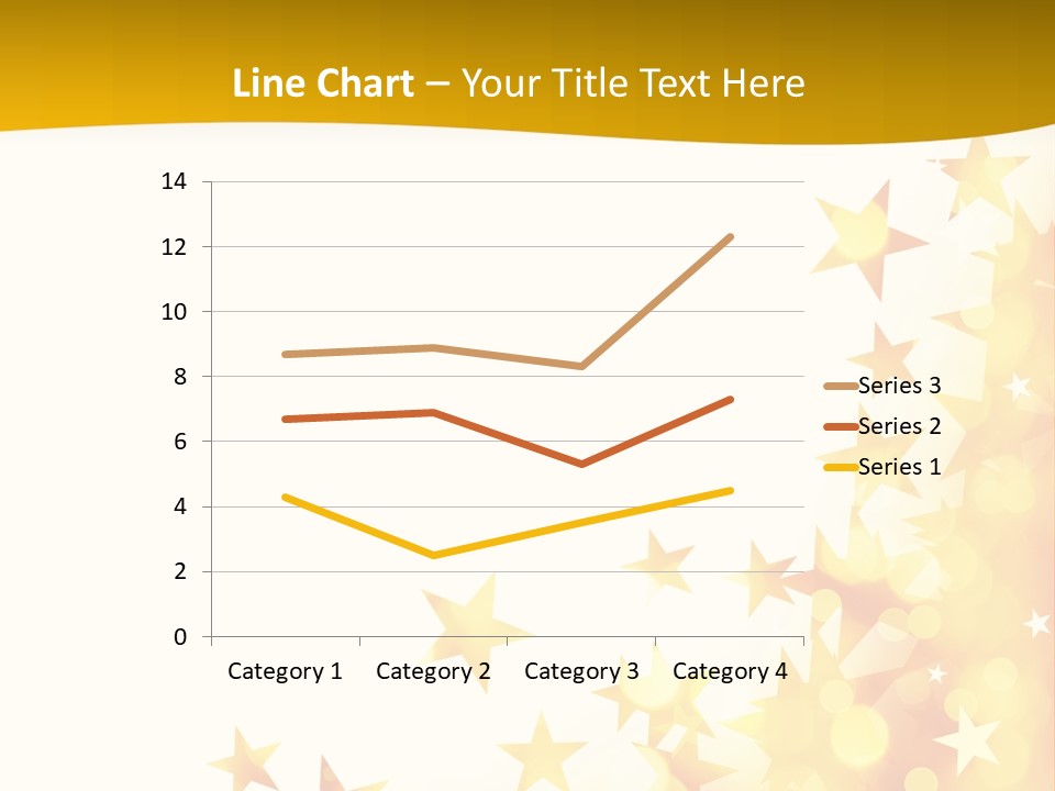 A Yellow And White Background With Stars PowerPoint Template