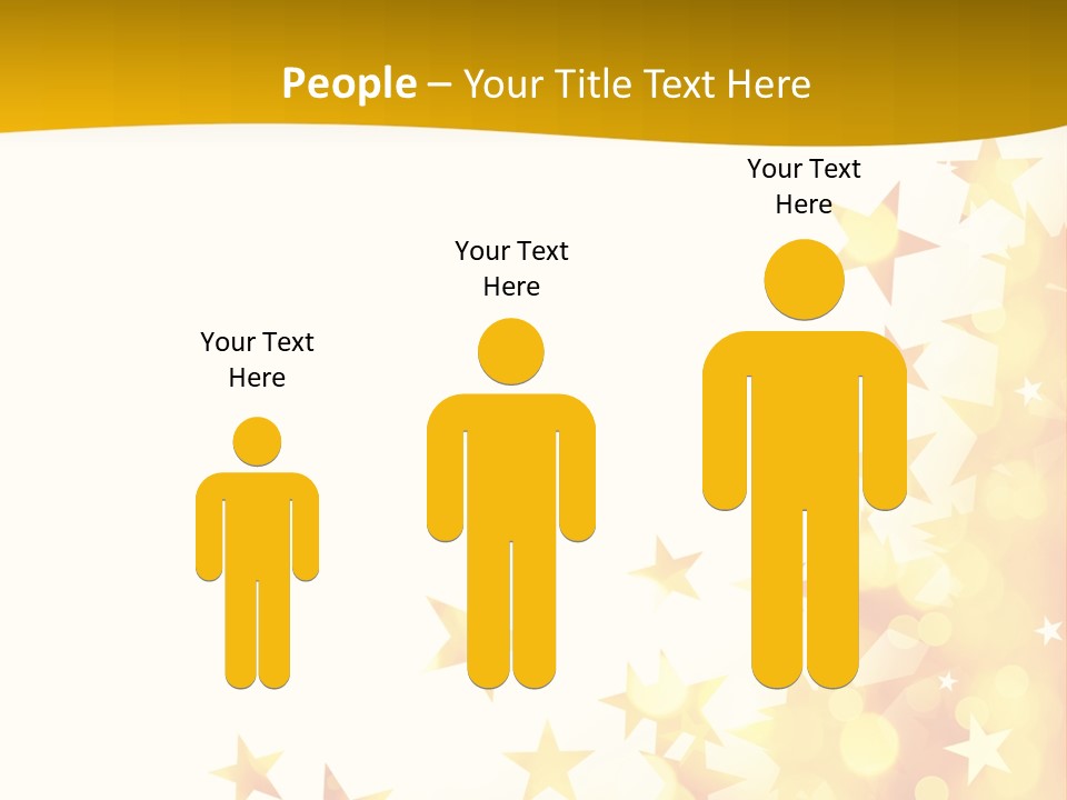 A Yellow And White Background With Stars PowerPoint Template