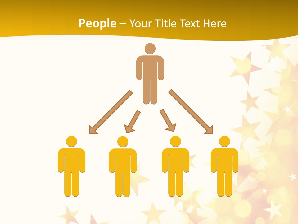 A Yellow And White Background With Stars PowerPoint Template