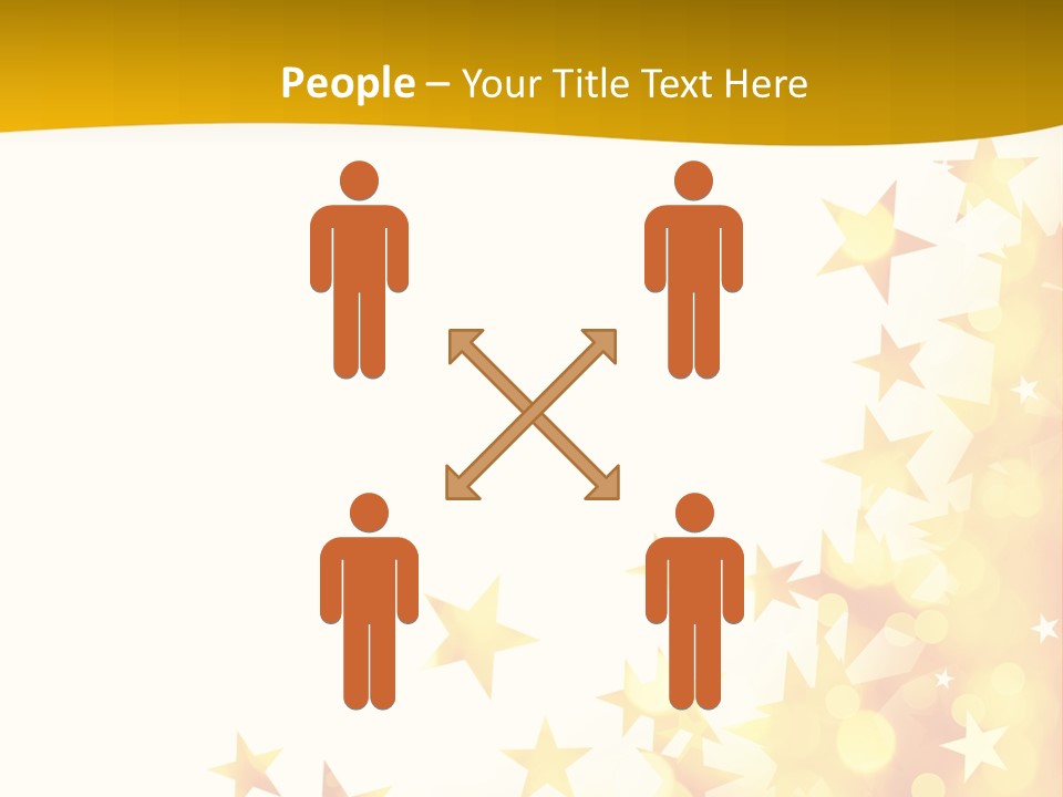A Yellow And White Background With Stars PowerPoint Template