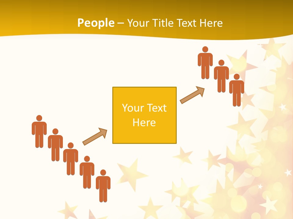 A Yellow And White Background With Stars PowerPoint Template