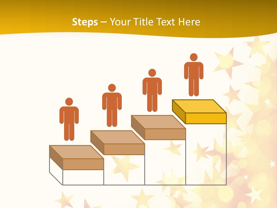 A Yellow And White Background With Stars PowerPoint Template