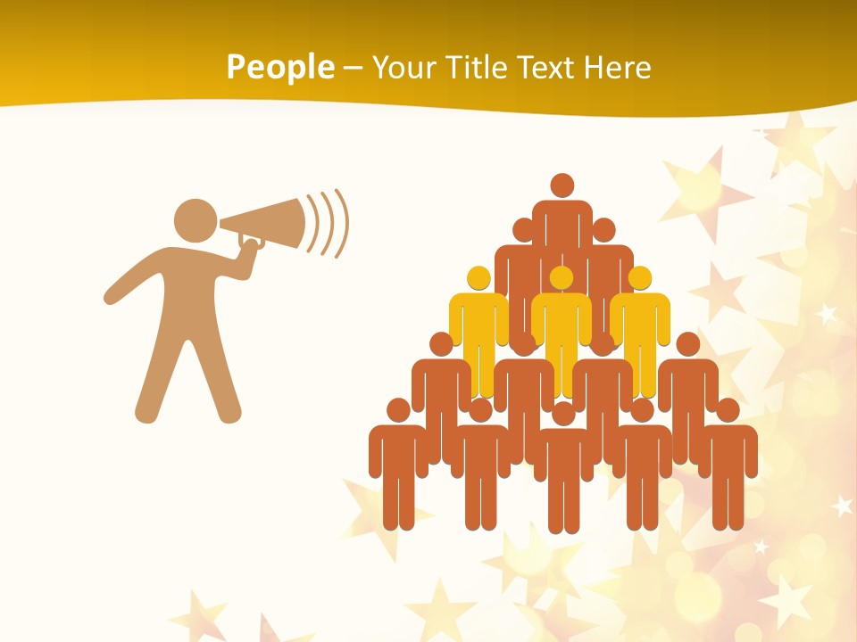 A Yellow And White Background With Stars PowerPoint Template