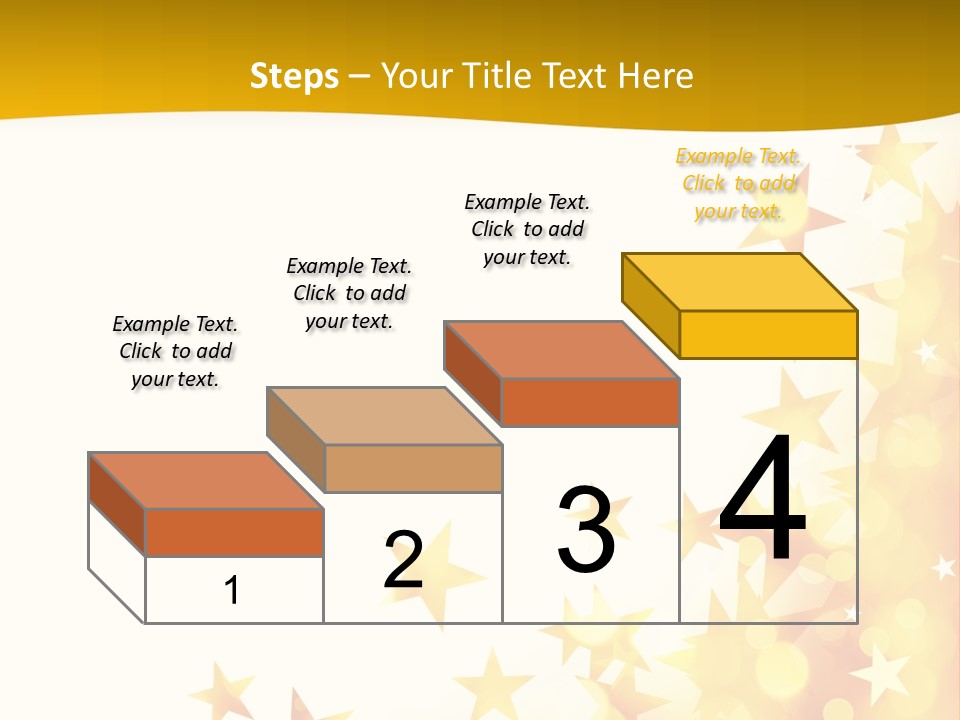 A Yellow And White Background With Stars PowerPoint Template