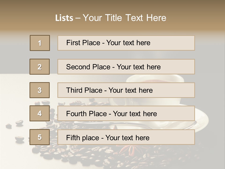 Moderno Sfondo Chicchi PowerPoint Template
