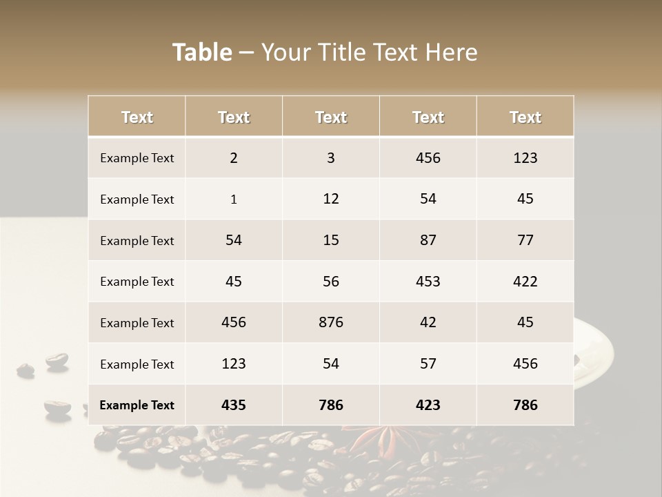 Moderno Sfondo Chicchi PowerPoint Template