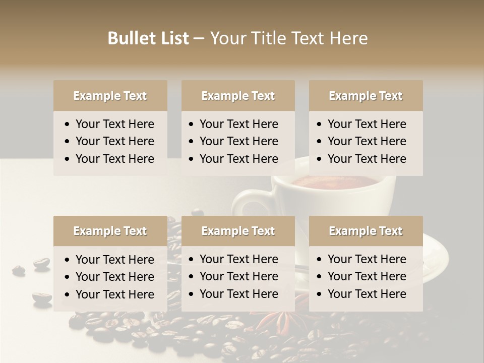 Moderno Sfondo Chicchi PowerPoint Template