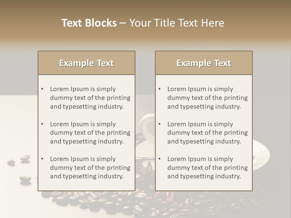 Moderno Sfondo Chicchi PowerPoint Template