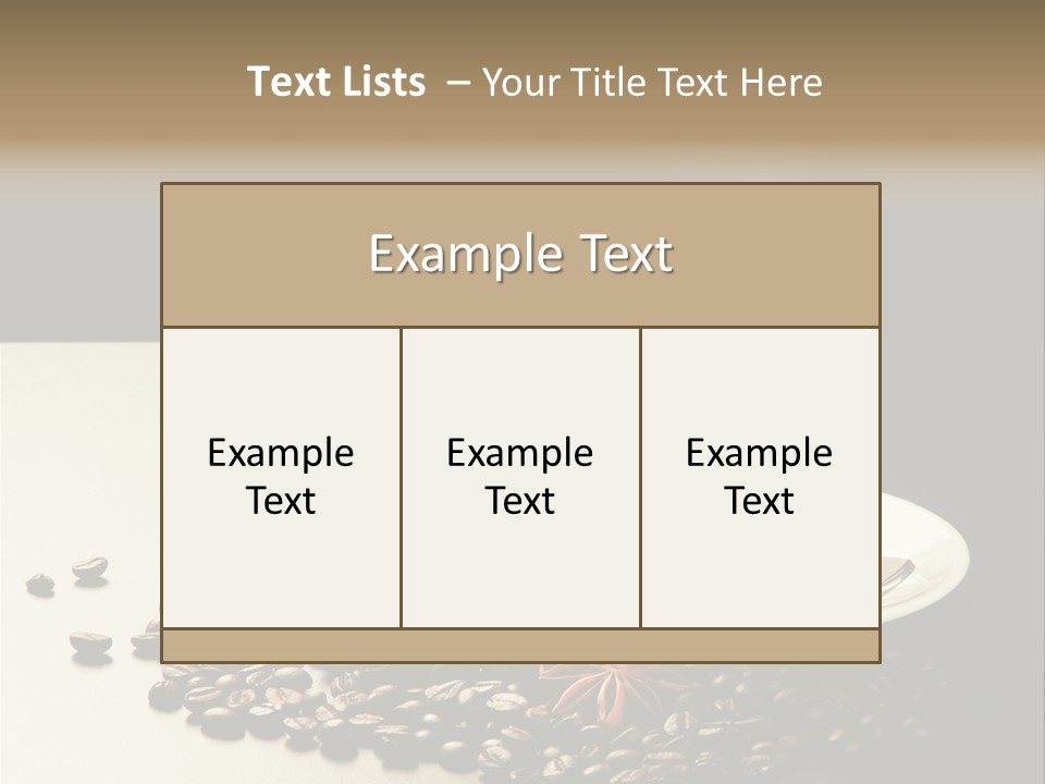 Moderno Sfondo Chicchi PowerPoint Template