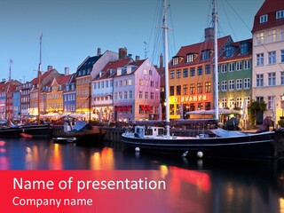 Denmark Europe Urban PowerPoint Template