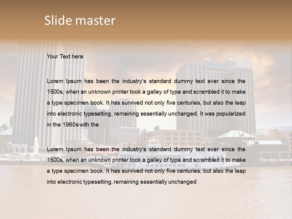 Mississippi Landscape Ship PowerPoint Template