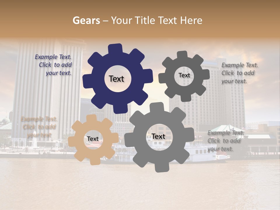 Mississippi Landscape Ship PowerPoint Template