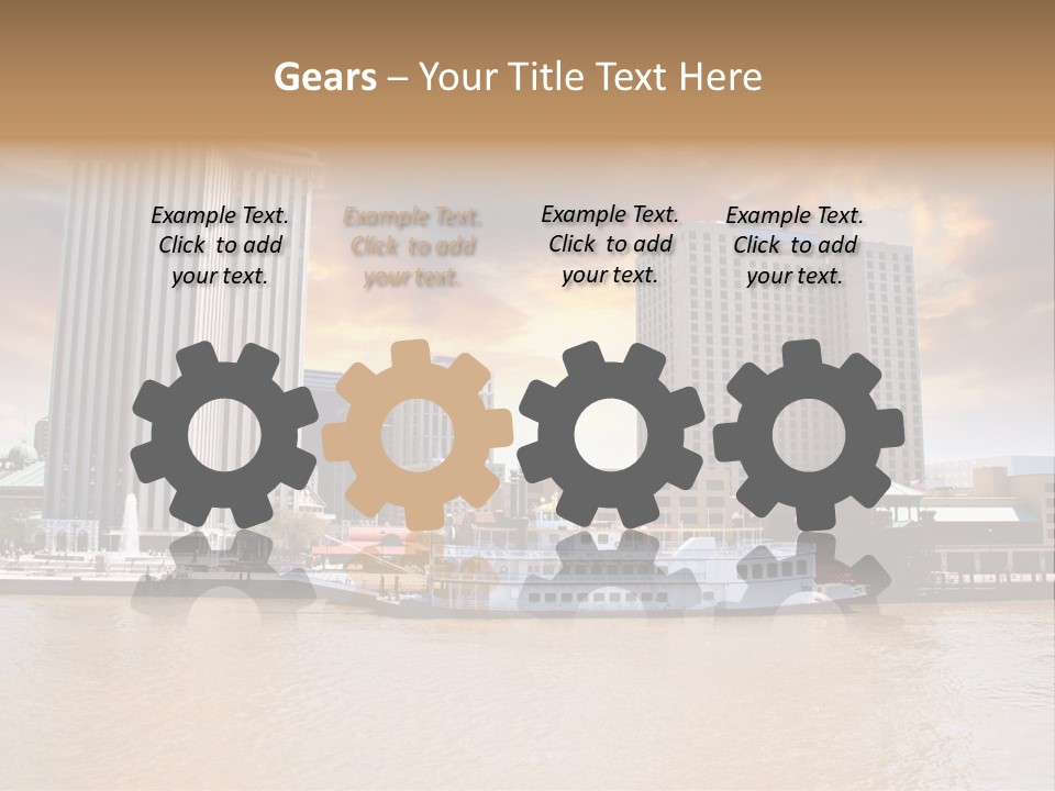 Mississippi Landscape Ship PowerPoint Template