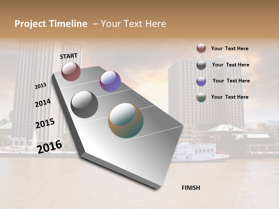 Mississippi Landscape Ship PowerPoint Template