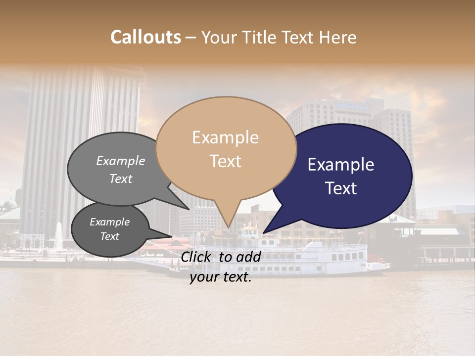 Mississippi Landscape Ship PowerPoint Template