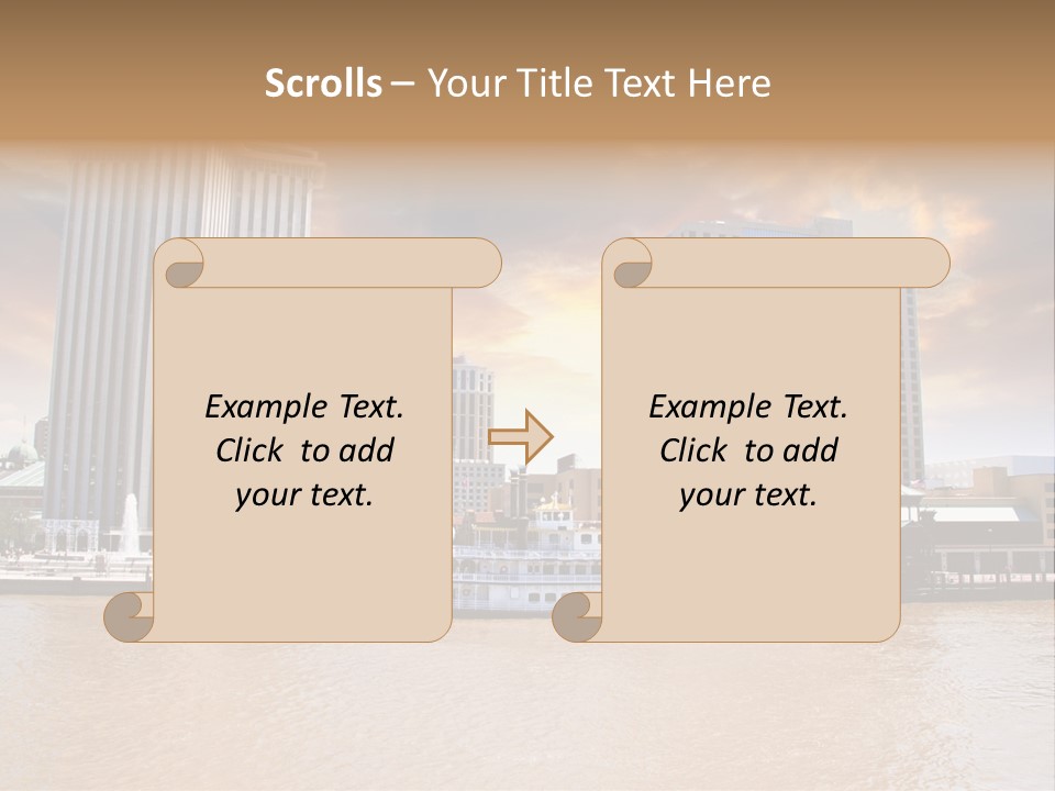 Mississippi Landscape Ship PowerPoint Template