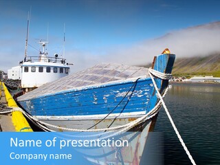 Fischerboot Schiff Wasser PowerPoint Template