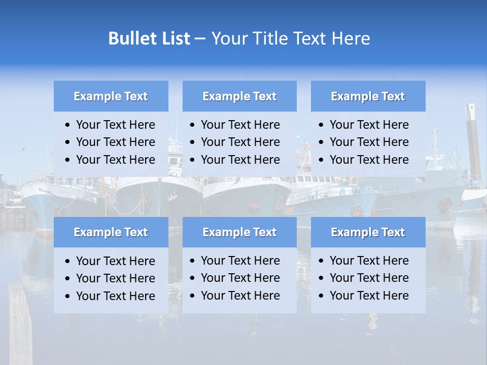 Beautiful Black Ship PowerPoint Template
