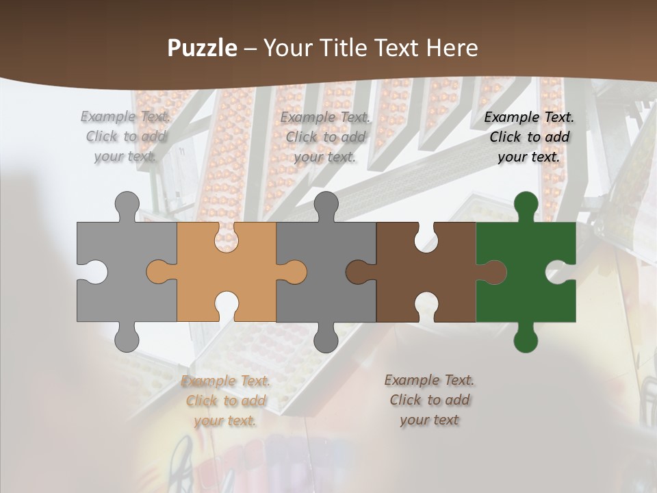 People At Funfair PowerPoint Template