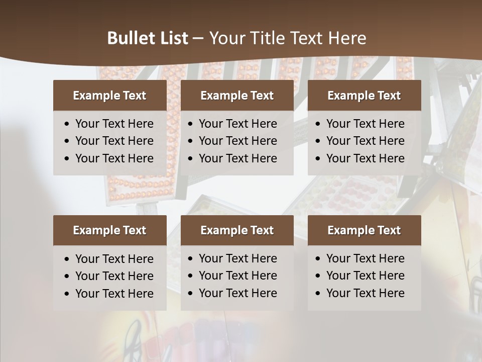 People At Funfair PowerPoint Template