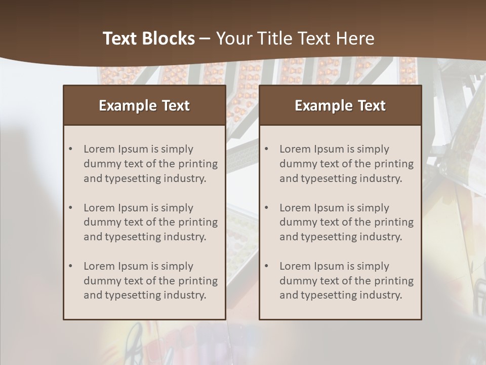 People At Funfair PowerPoint Template