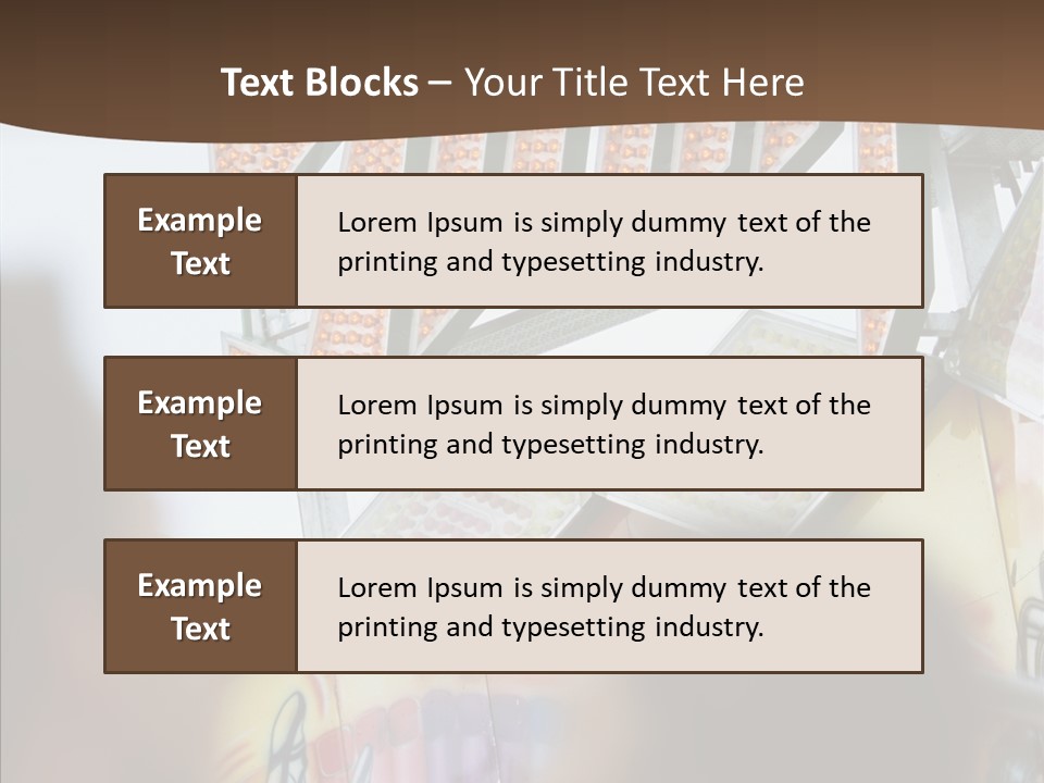 People At Funfair PowerPoint Template
