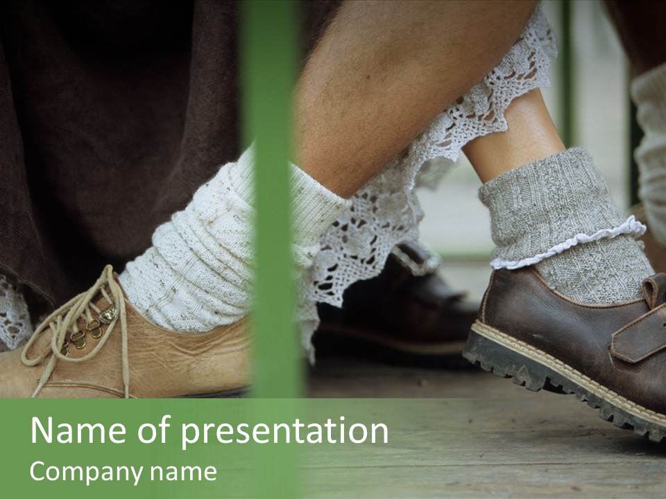 Young Couple Playing Footsie PowerPoint Template