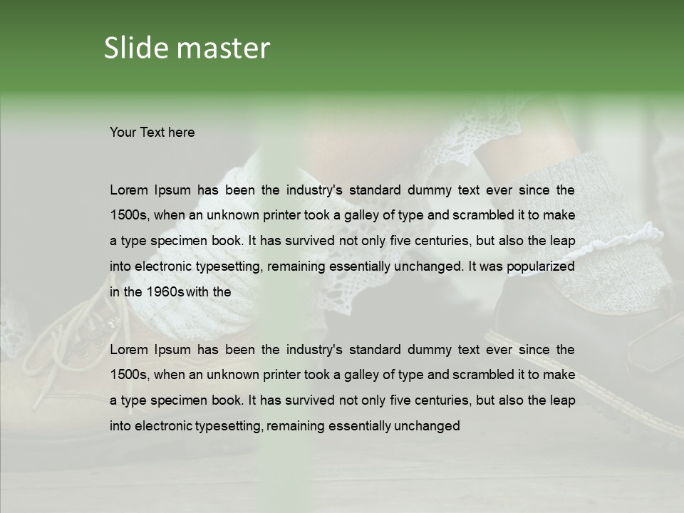 Young Couple Playing Footsie PowerPoint Template