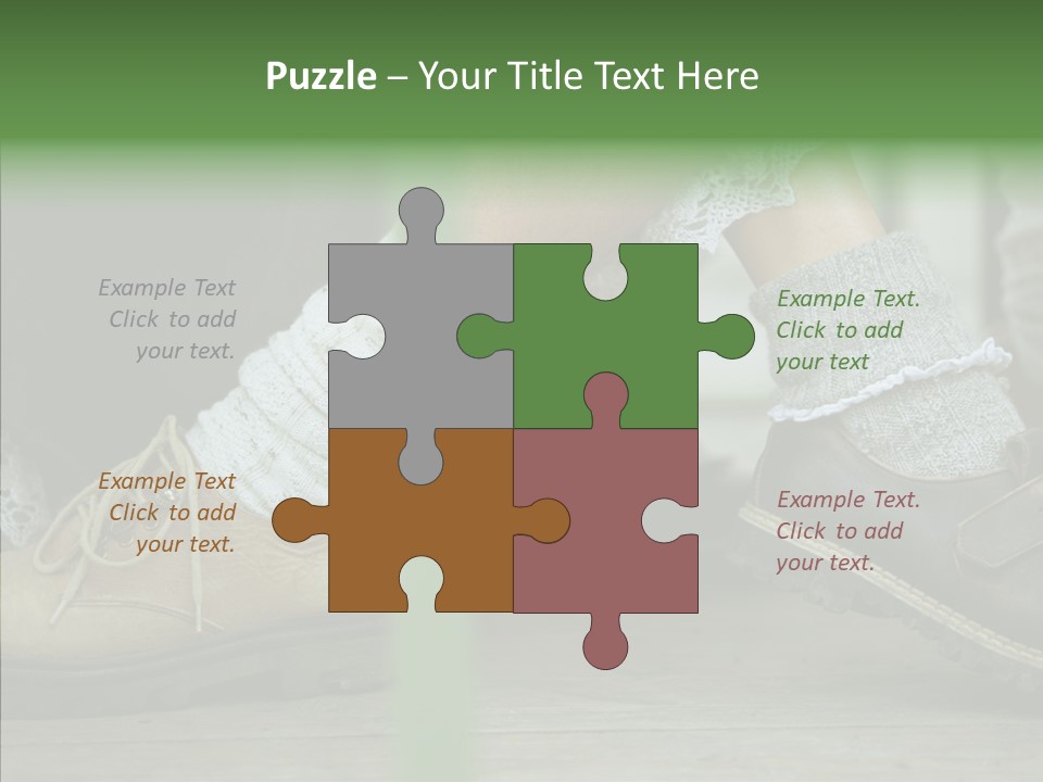 Young Couple Playing Footsie PowerPoint Template