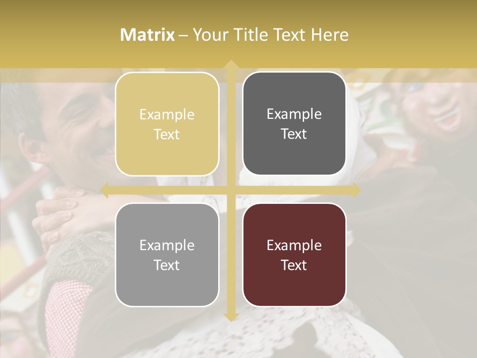 Man In Love At The Hands Of Your Favorite Bear PowerPoint Template