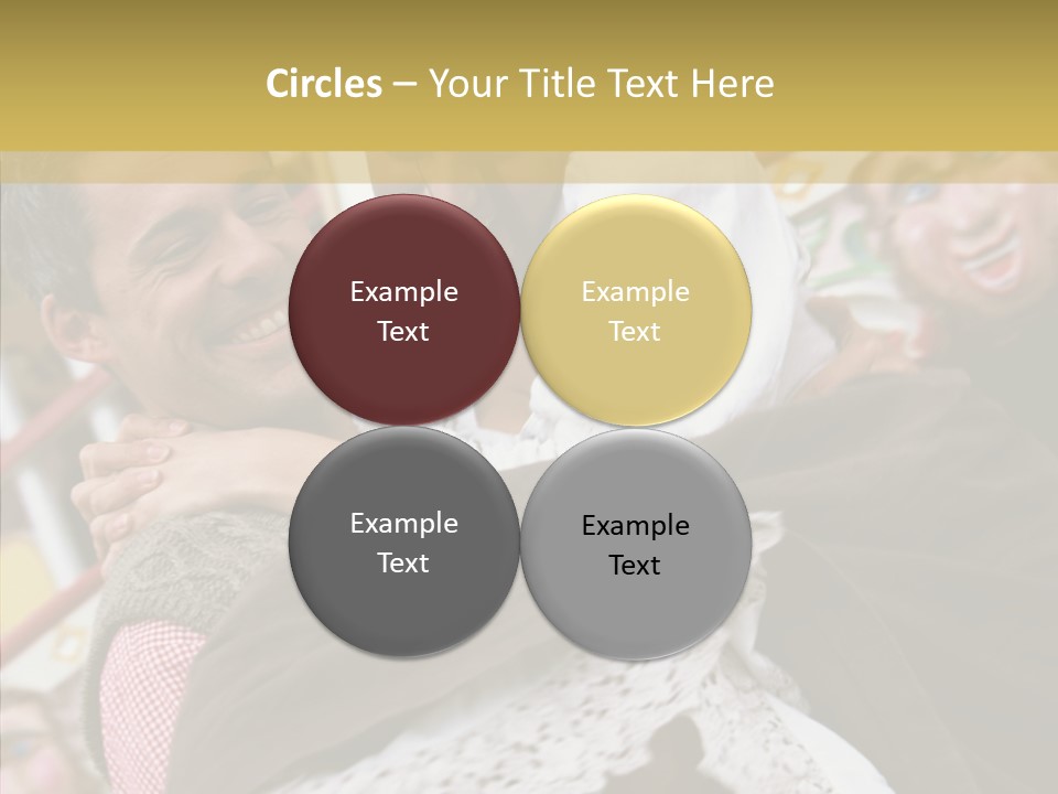 Man In Love At The Hands Of Your Favorite Bear PowerPoint Template