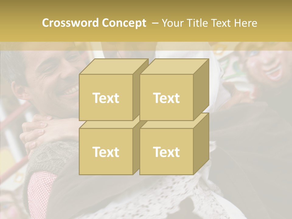 Man In Love At The Hands Of Your Favorite Bear PowerPoint Template