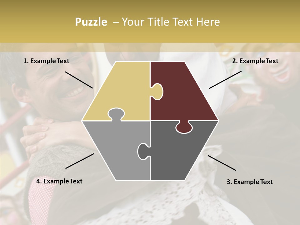 Man In Love At The Hands Of Your Favorite Bear PowerPoint Template