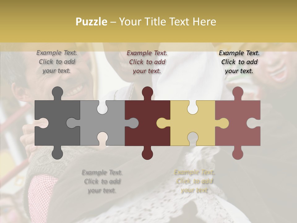 Man In Love At The Hands Of Your Favorite Bear PowerPoint Template