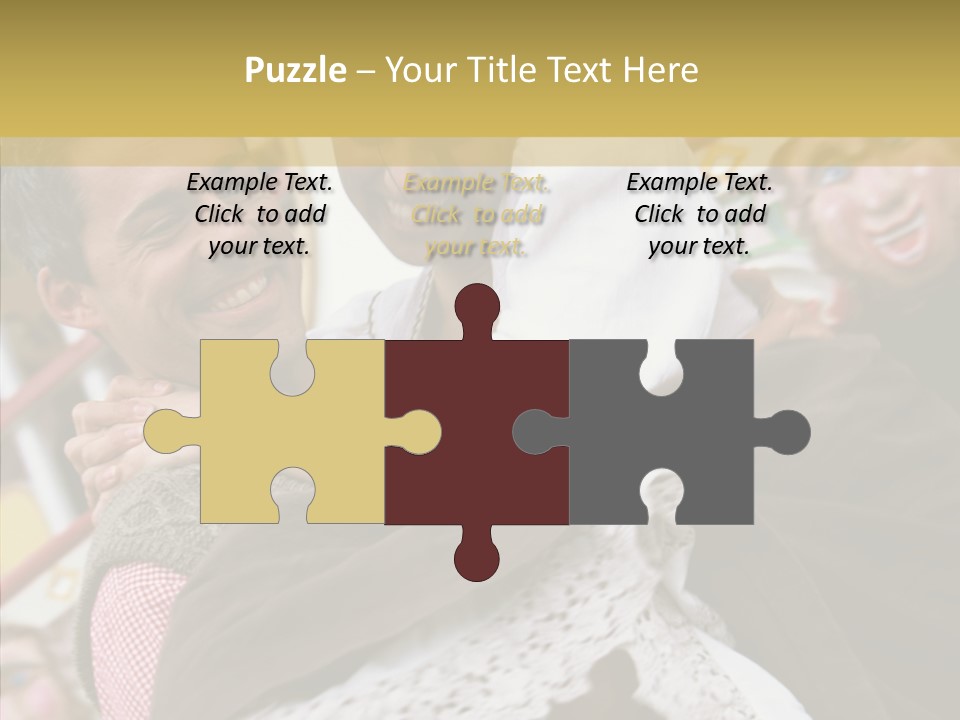 Man In Love At The Hands Of Your Favorite Bear PowerPoint Template