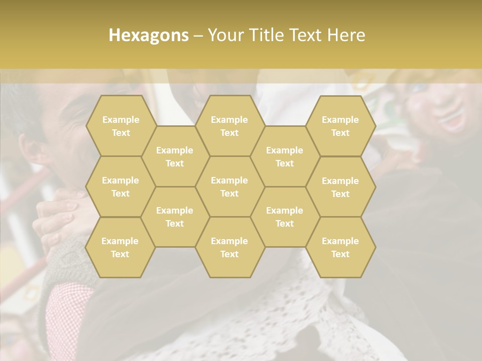 Man In Love At The Hands Of Your Favorite Bear PowerPoint Template