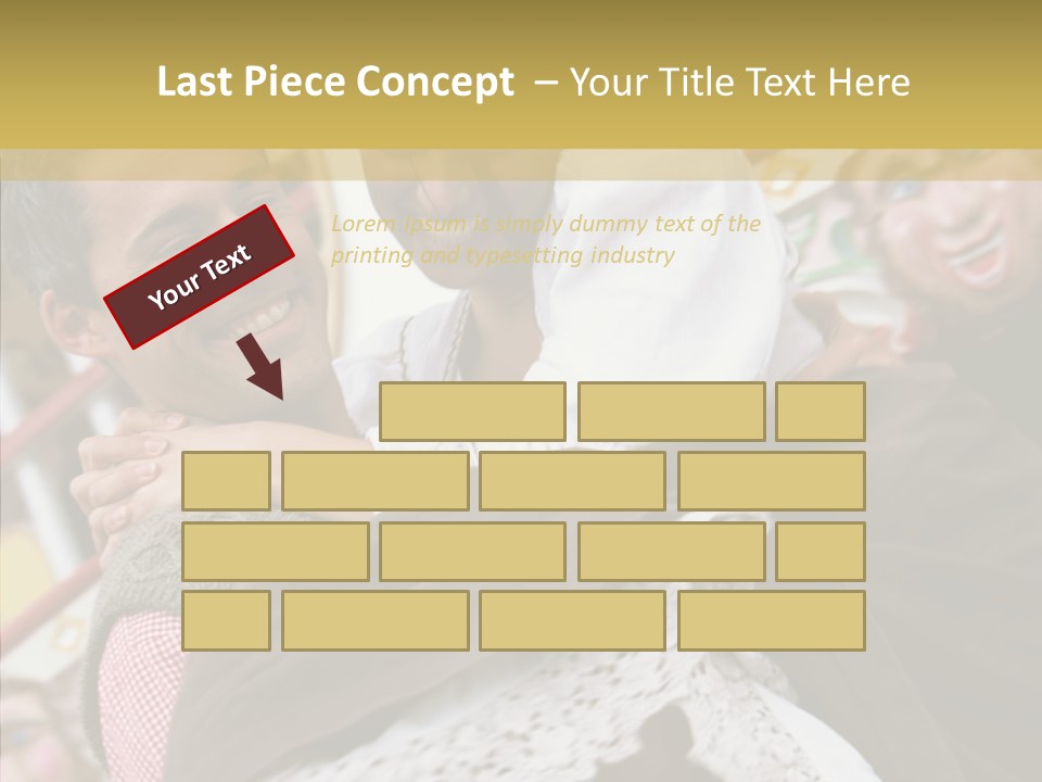 Man In Love At The Hands Of Your Favorite Bear PowerPoint Template