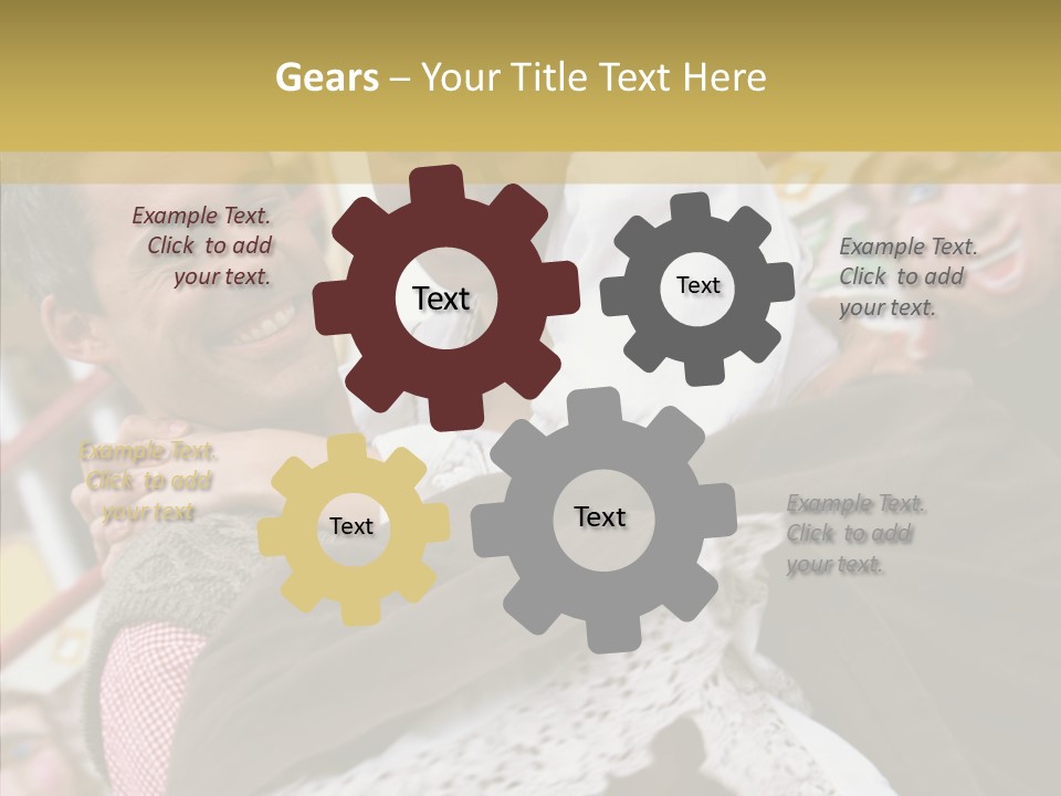 Man In Love At The Hands Of Your Favorite Bear PowerPoint Template