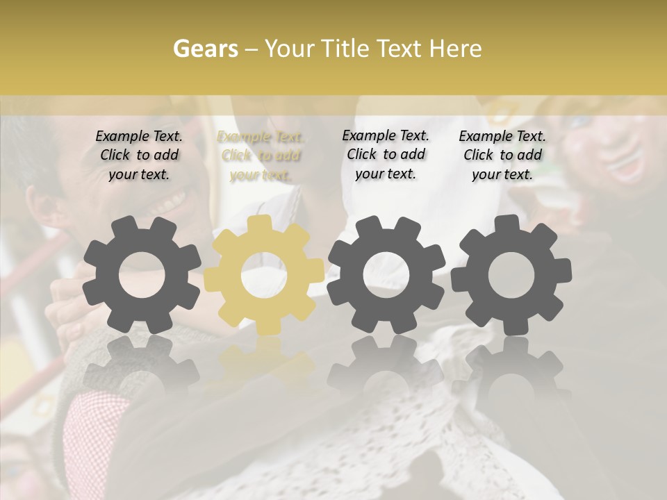 Man In Love At The Hands Of Your Favorite Bear PowerPoint Template