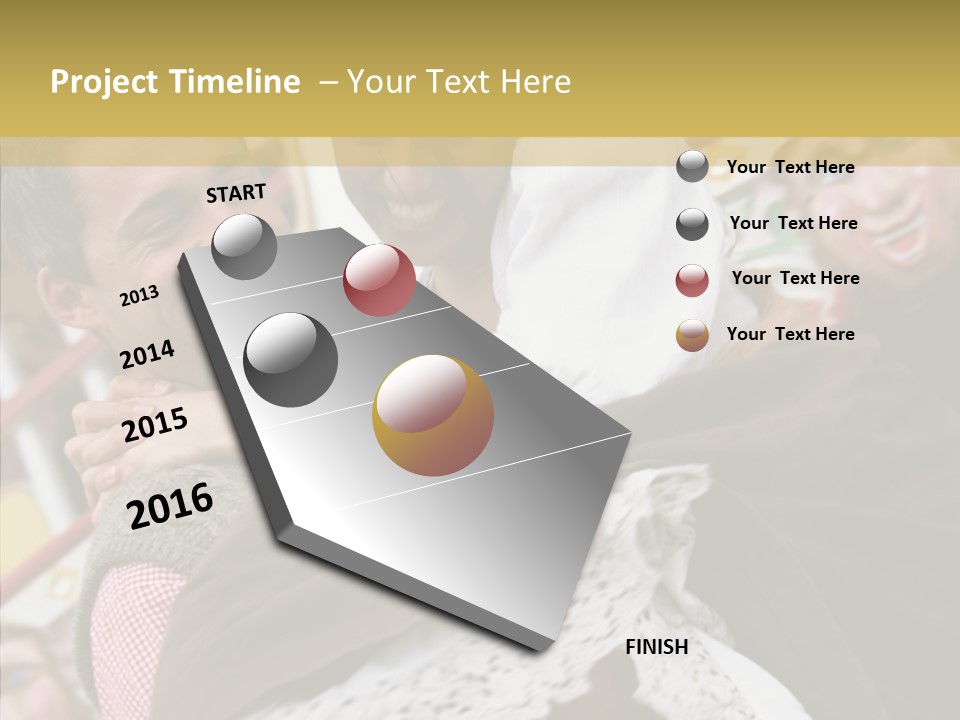 Man In Love At The Hands Of Your Favorite Bear PowerPoint Template