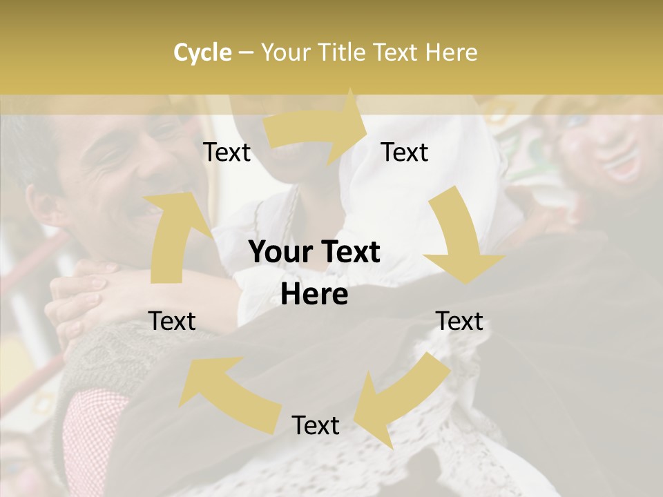 Man In Love At The Hands Of Your Favorite Bear PowerPoint Template