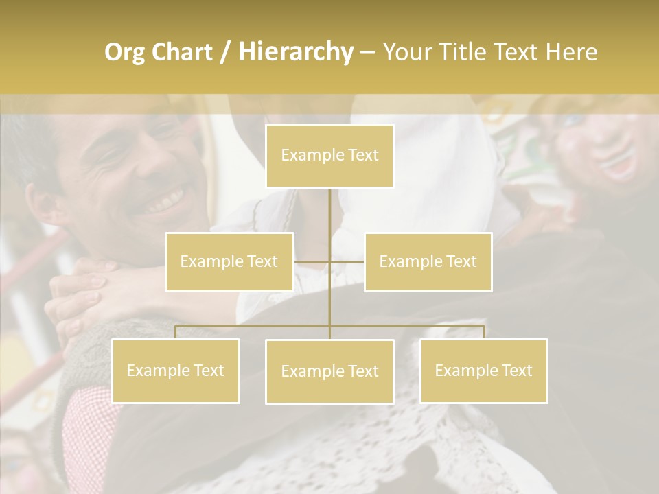 Man In Love At The Hands Of Your Favorite Bear PowerPoint Template