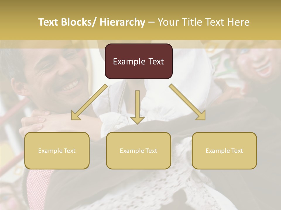 Man In Love At The Hands Of Your Favorite Bear PowerPoint Template