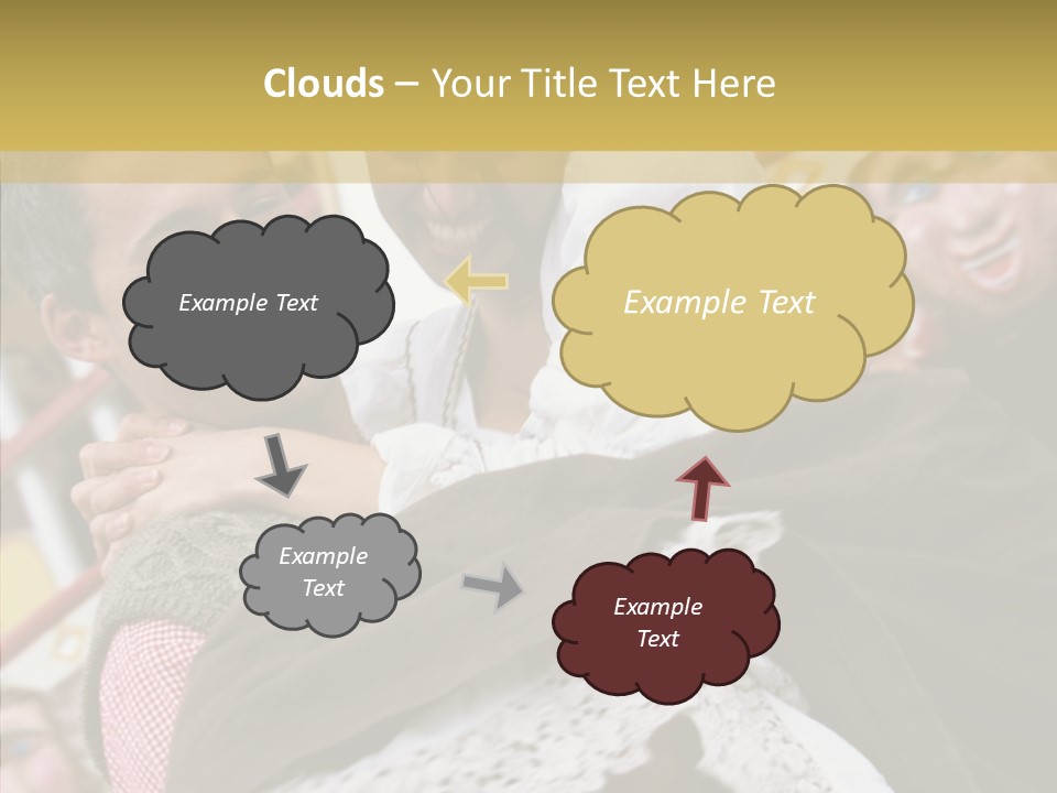 Man In Love At The Hands Of Your Favorite Bear PowerPoint Template