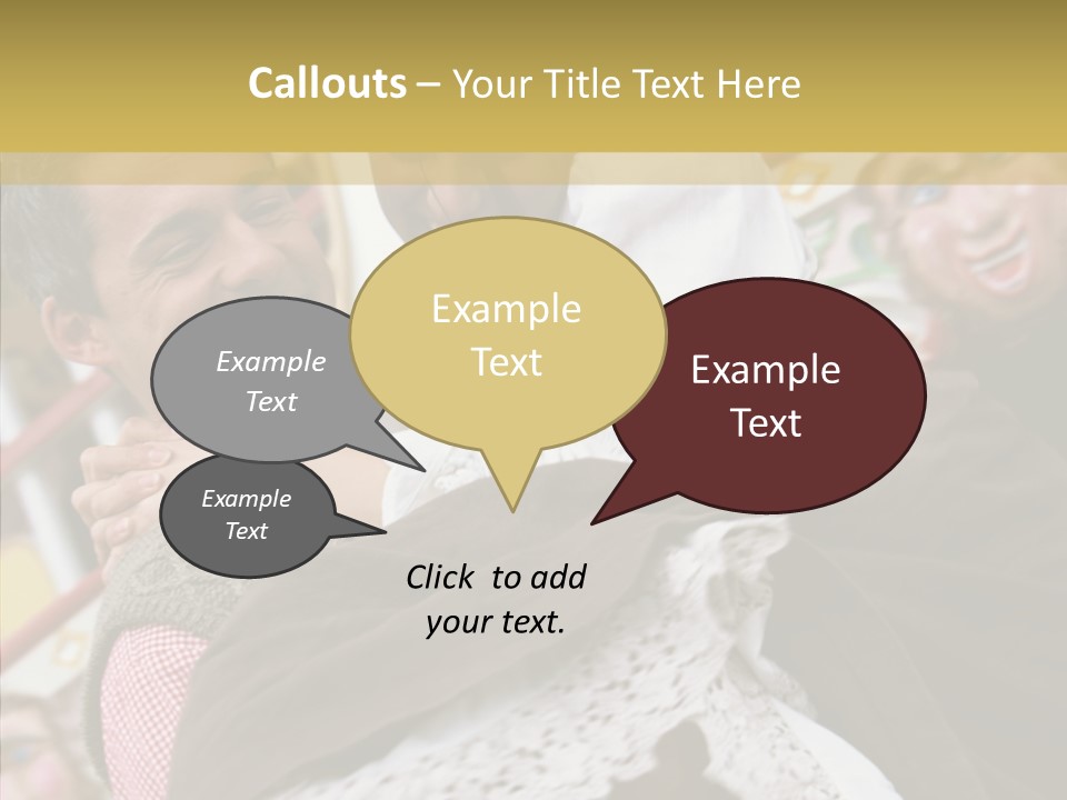 Man In Love At The Hands Of Your Favorite Bear PowerPoint Template