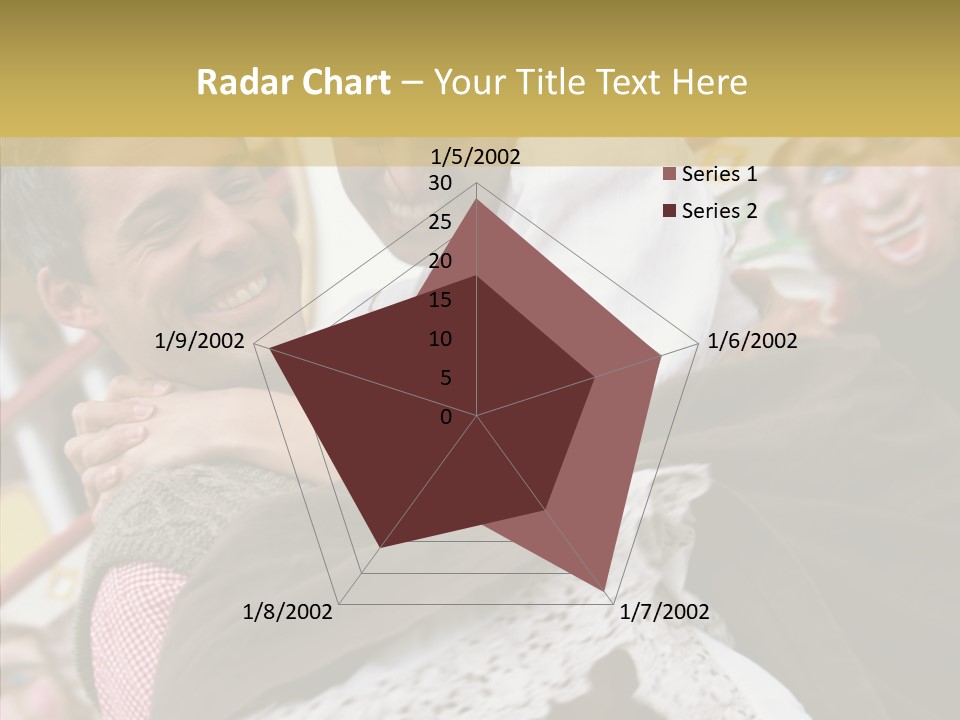 Man In Love At The Hands Of Your Favorite Bear PowerPoint Template