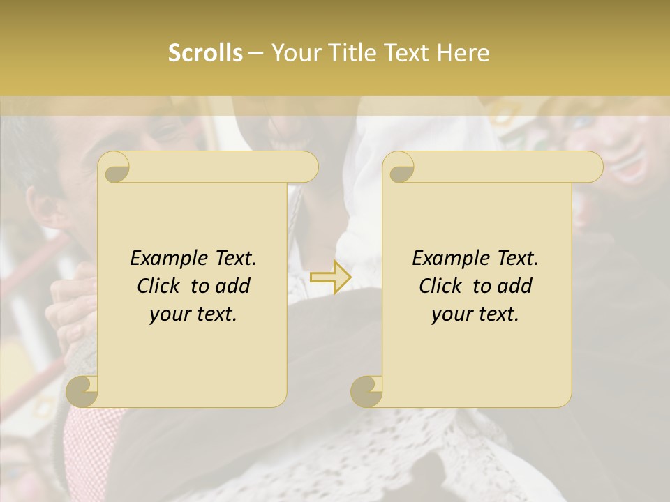 Man In Love At The Hands Of Your Favorite Bear PowerPoint Template